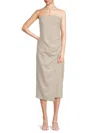 FRENCH CONNECTION WOMEN'S ECHO CREPE RUCHED MIDI DRESS