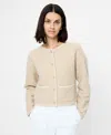 French Connection Women's Effie Boucle Round Neck Cardigan In Neutral