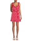 FRENCH CONNECTION WOMEN'S ELIANNA FLORAL MINI A LINE DRESS