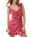 FRENCH CONNECTION WOMEN'S ELIANNA RUFFLED BURNOUT FLORAL DRESS