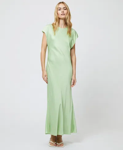 French Connection Women's Ennis Satin Column Maxi Dress In Green