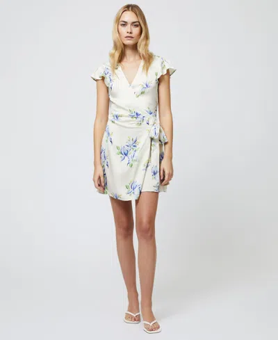 FRENCH CONNECTION WOMEN'S ENNIS VIVIAN SATIN WRAP MINI DRESS