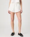 French Connection Ruffle Hem Cotton Eyelet Shorts In Summer White