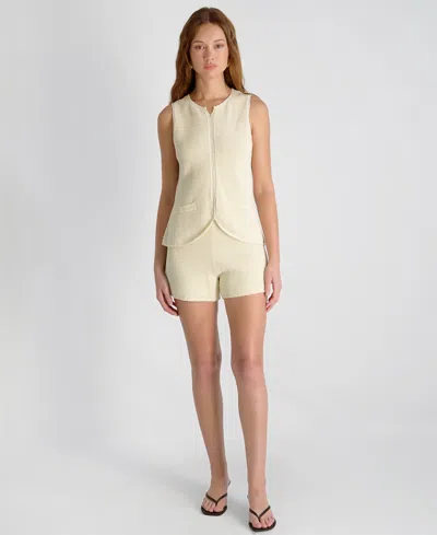 French Connection Women's Fitted Mid-thigh Shorts In Brown