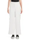 French Connection Women's Flat Front Combat Trousers In Summer White
