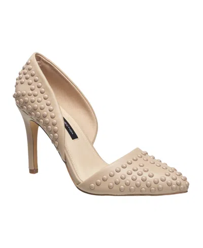 French Connection Forever Studded Pump In Beige