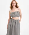 French Connection Gingham Crop Top