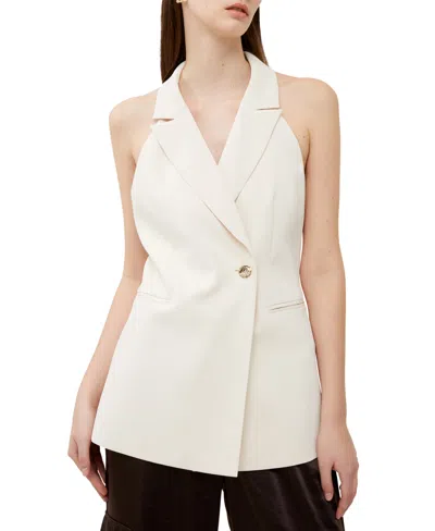 French Connection Harrie Halter Nk Waistcoat | Classic Cream In Neutrals