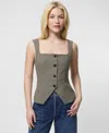 French Connection Houndstooth Sleeveless Top In Multi