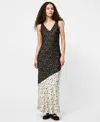 French Connection Julia Colorblock Ditsy Sleeveless Maxi Dress In Green