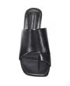 French Connection Womens Toe Loop Vegan Leather Mules In Black