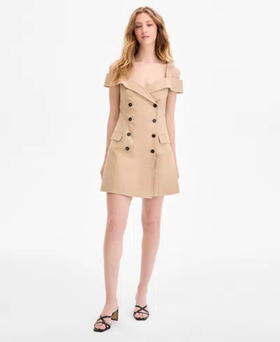 FRENCH CONNECTION WOMEN'S LIGHTWEIGHT TRENCH MINI DRESS