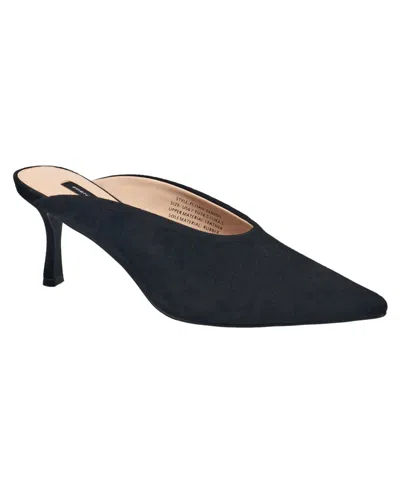 French Connection Women's Lilliana Leather Mule Pump In Black