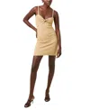 French Connection Lindee Twist Front Dress In Biscotti