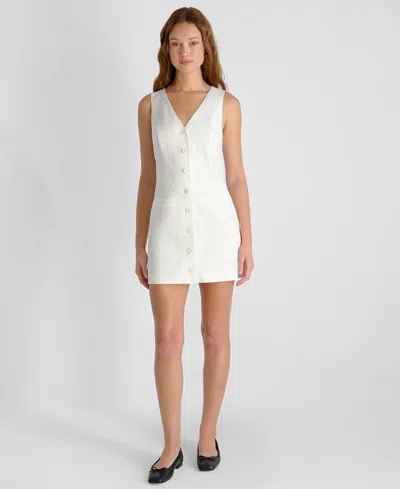 French Connection Women's Linen V-neck Sleeveless Mini Dress In Multi