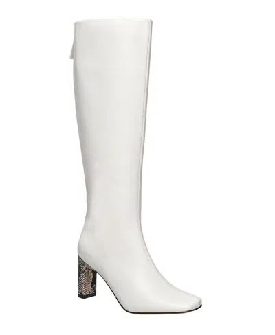 French Connection Women's Liv Back Zip Boot In White