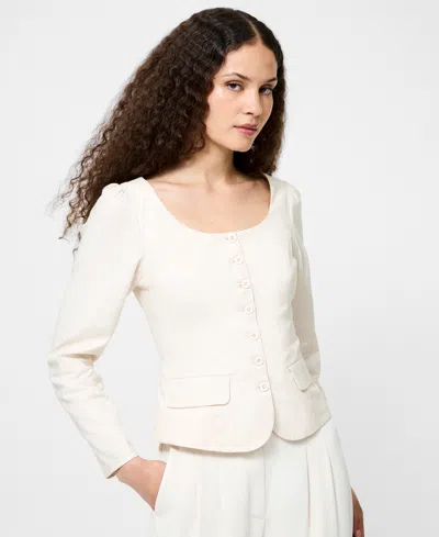 French Connection Inga 2-pocket Button-up Shirt In White