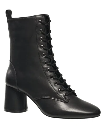 French Connection Women's Luis Leather Lace Up Boot In Black