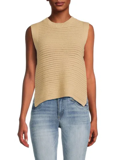 French Connection Women's Lumi Mozart Crochet Top In Biscotti