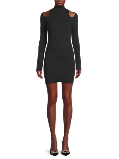 French Connection Women's Lydia Ribbed Knit Bodycon Dress In Black