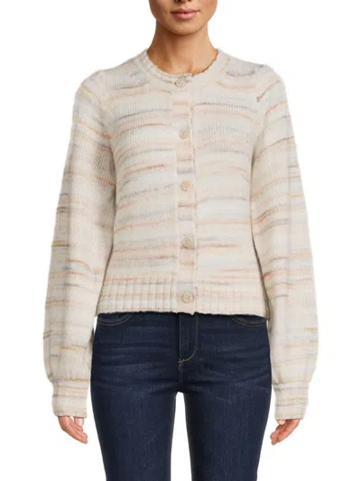 French Connection Women's Maly Space Dye Cardigan In Oatmeal Multi