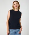 French Connection Women's Manda Open-knit Sleeveless Vest In Marine