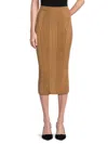 FRENCH CONNECTION WOMEN'S MARI RIBBED PENCIL MIDI SKIRT