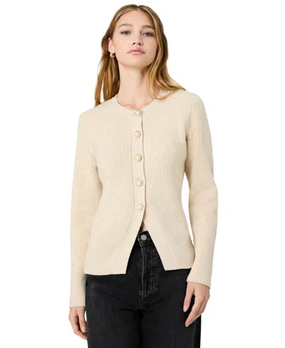 French Connection Women's Marley Jewel Neck Button-front Cardigan In Oatmeal