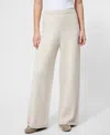 French Connection Marley Knit Wide Leg Pants In White