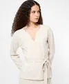 French Connection Marley Wrap Cardigan In White