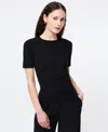 French Connection Marley Knit Wide Rib Top  Tops In Black
