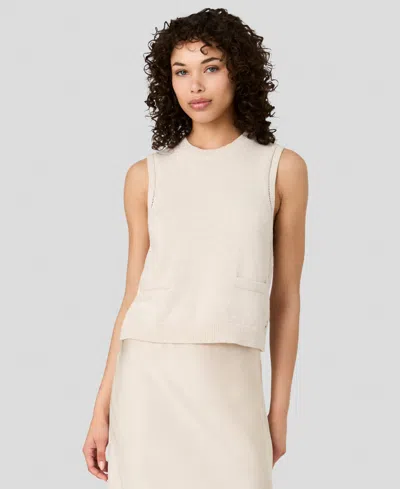 French Connection Women's Mozart Crewneck Sleeveless Knit Top In Neutral