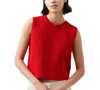 French Connection Mozart Sleeveless Vest In Mars Red In Red