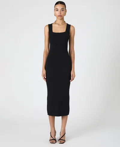 French Connection Women's Mozza Cotton Square-neck Dress In Black