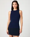 French Connection Mozza Rib Tank Top In Midnight Blue