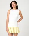 French Connection Mozza Rib Tank Top In Summer White