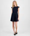 French Connection Multi Seam Sateen Mini Dress