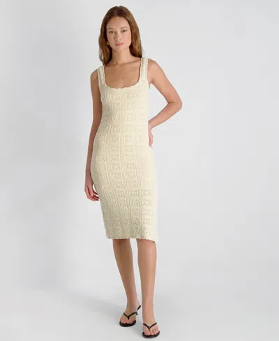 French Connection Nellis Stitch Sleeveless Body-con Dress In Neutral