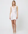 French Connection Oona Satin Minidress In Cornsilk Yellow