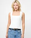 French Connection Ottoman Crinkle Sleeveless Top In White