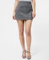 French Connection Owen Plaid Mini Skirt In Charcoal In Gray