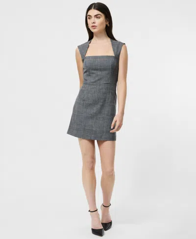 French Connection Women's Plaid Mini Dress In Gray