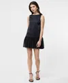 French Connection Marina Slinky Pleated Minidress In Black