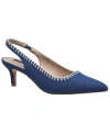 French Connection Women's Quinn Slingback Sandal In Denim - Knitted Textile