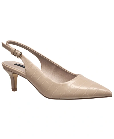 French Connection Women's Quinn Slingback Pump Sandal In Nude - Polyurethane Leather