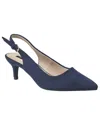 French Connection Women's Quinn Suede Kitten Heel In Blue