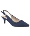 French Connection Women's Quinn Suede Kitten Heel In Navy