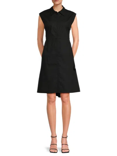 French Connection Women's Rhodes Solid A-line Dress In Black