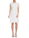 French Connection Women's Rhodes Solid A-line Dress In Linen White