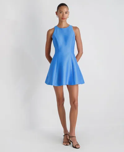 French Connection Women's Round Neck Sleeveless Dress In Blue